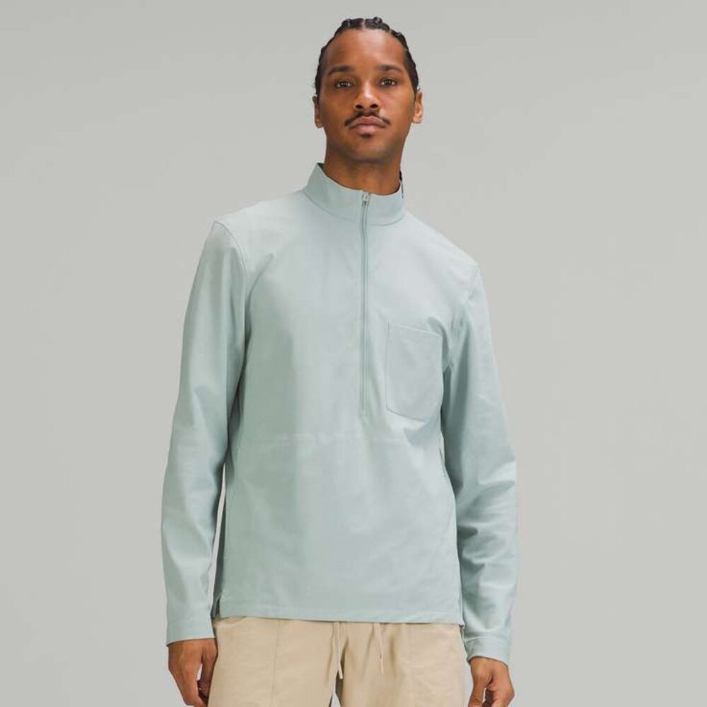 *NWT Lululemon Men's WovenAir Half-Zip - Light Blue